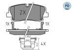 MEYLE Set Placute Frana, Frana Disc Puntea Spate 0252241817/Pd Hyundai H350 (0252241817/PD)
