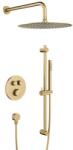 Armatura Moza Brushed Light Gold set de duș ascuns cu termostat cu duș de ploaie auriu 5739-330-39 (573933039)