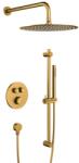 Armatura Moza Brushed Gold set de duș ascuns cu termostat cu duș de ploaie auriu 5739-330-31 (573933031)