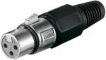 Goobay 11755 Mikrofon XLR anya csatlakozó 3Pin - Fekete (11755)