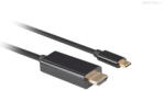 Lanberg CA-CMHD-10CU-0005-BK HDMI 2.0(M ) - USB Type-C(M) UHD 4K 60Hz fekete aranyozott HDMI kábel 0, 5m (CACMHD10CU0005B)