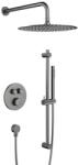 Armatura Moza Gun Metal Grey set de duș ascuns cu termostat cu duș de ploaie grafit 5739-330-61 (573933061)