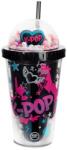COOLPACK - Szívószálas műanyag pohár 450 ml - K-Pop - Dark - kétféle (27874CP) (27874CP)