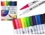 LEAN Toys 12 db kétvégű filctoll készlet, LEANToys, többszínű, 134x167mm (17304)