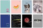 Interdruk A5-ös jegyzetfüzet, 32 lap, színes négyzetek, lekerekített sarkok