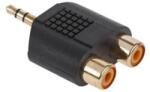 Lechpol Adaptor Lechpol ZLA0299 | Jack 3.5mm Tata - 2x RCA Mama, Gold (ZLA0299)