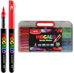 M&G Marker acrilic M&G MOCALO, vârf pensulă - set de 36 de culori