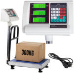  Digitális platformmérleg, 300 kg méréshatárral, 50 g pontossággal, 50 × 40 cm-es mérőfelülettel, LCD kijelzővel
