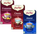 YOGI TEA Csomag női tea, lefekvés előtti tea és klasszikus ájurvédikus tea gyógyteák 3 db 17 x 1, 8 g