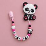 Nevora Névre szóló rágcsalánc - Panda - rózsaszín