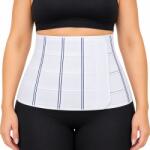 zenifique Centură lombară și abdominală elastică Zenifique, unisex, prindere cu scai, albă, mărimi S - XXL (Marime: XXL) (ZEN-635_XXL)