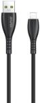 Awei CL-115L 8 tűs USB kábel 1.0m, 2.4A, fekete