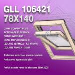 VELUX Fereastra VELUX 78X140 GLL 106421 + Rama EDW 2000 (VELUX GLL MK08 106421 + EDW 2000)