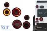 GLOHH GL-2X LED hátsó lámpák Land Rover Defender L316 (1990-2016) típushoz, füstszínű, dinamikus szekvenciális irányjelzővel (TLLRDFL316GS)