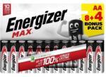 Energizer max tartós elem (aa, lr06, 1.5v, alkáli) 12db/csomag (E303325100)