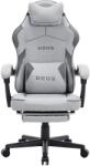 Deus Edge Light Gray Gamer Szék Lábbal - Szövetkárpitozással (EdgeGray-1)