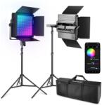 Neewer Készlet 2x RGB1200 fotólámpa 480x RGB LED 60W (10101660)