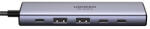 UGREEN CM511 Hub 6in1 3xUSB-C-2xUSB 3.0, HDMI, PD100W, 10Gbps, 4K60Hz, szürke (35999)
