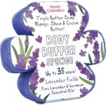 Bomb Cosmetics Levendulamező - Virágos Szivacsos Tusoló Radírszappan (165g)