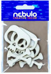 Nebulo Nebulo: Set de 6 decorațiuni din carton cu cranii (KD-H3-3-8x12)