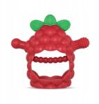 RazBaby Szilikon rágóka Málna Razberry Grip, piros, RaZbaby (857371000890)