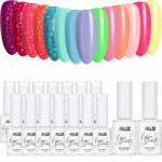 AlleLac 14x Hibrid lakk Allelac 6g Rosie Beauty Spring Vibes Set Base Top (Lakier do paznokci idealny na wiosnę lato)