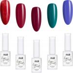 AlleLac 5x Hibrid lakk Allelac 6g Rosie Beauty Szett 5in1 Klasszikus színek (Zestaw Lakierów Hybrydowych Na Karnawał)