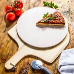 Excellent Houseware Pizzakő 33cm fa spatula 48x36cm Pizzasütő szett (123708)