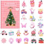  Adventi Naptár Függők Kitűzők Charms Karácsonyi cipő 24 db (5906040380360)