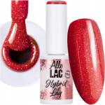 AlleLac Hibrid lakk Allelac 6g Led/uv Gel Polish Flash Glitter Raspberry (Lakier Brokatowy Na Karnawał Blask Drobinki)