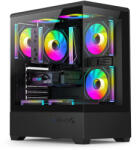 Aigo C365 TG black + 3 fan (C365-3F-BK)