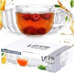 Vilde 6x Bordázott Pohár kávé tea ital szett pohár szett 470ml (5900670104037)
