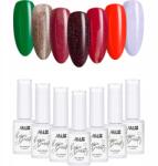 AlleLac 7x Hibrid lakk Allelac 6g Led/uv Rosie Beauty Karácsonyi szett 7in1 (Lakier hybrydowy do paznokci na święta)