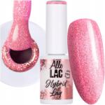 AlleLac Hibrid lakk Allelac 6g Led/uv Gel Polish Flash Glitter Pink Light (Lakier Brokatowy Na Karnawał Blask Drobinki)