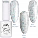 AlleLac Hibrid lakk Allelac 6g Led/uv Gel Polish Rosie Beauty Glow Ezüst (Lakier Brokatowy Na Karnawał Blask Drobinki)