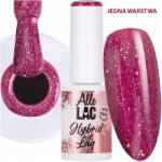 AlleLac Hibrid lakk Allelac 6g Led/uv Gel Polish Glitter Pink Fuchsia (Lakier Brokatowy Na Karnawał Blask Drobinki)