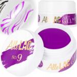 AlleLac Körömdíszítő paszta Allelac 5g Art Gel Rugalmas Lila Szilva Nr9 (Żel do zdobienia paznokci nailart artgel)