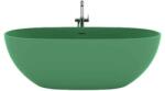 Teko Cadă freestanding Teko Nubia, din compozit, cu preaplin, 157x65 cm, green forest mat (TEKB-3-GFM)