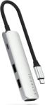 Satechi Hub USB-C Satechi Slim 4-in-1, HDMI 4K, USB-C PD, argintiu (ST-P4SS)