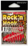 Decoy WORM 29 Rock'n #3/0 Offset horog ragadozó halak horgászatához (BFF-827963)