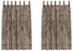 vidaXL Bársonyfüggönyök 2 pcs Cappuccino 175 x 140 cm Bársony 4107739 (4107739)