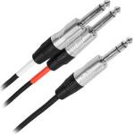 Plugger Cablu audio Y, jack 6.3mm stereo - 2 x jack 6.3mm mono, 1m (99200P)