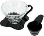 Hario Dripper Hario V60-02 din sticlă (VDG-02B) Pahar
