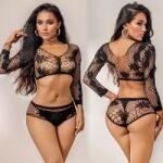 STD Yombin 2 Piece Lingerie, Black, S-L