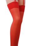 PASSION Ciorapi Sexy cu Banda Lata, 17 DEN, Rosu, XS/S