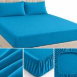 Pucioasa Husa pat din tricot cu elastic saltea 180x200, turcoaz intens