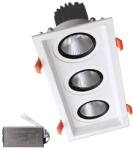 ELMARK Triple Led Spot Light 3x15w 230v 4000k Wh+emergency Kit 92dl81f4540/whe (92dl81f4540-whe)