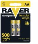 RAVER AA (ceruza) NiMH SOLAR akkumulátor 600mAh 2db/bl B7426 (B7426)