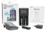 XTAR VX2 PRO SET Li-ion, LFP, Ni-Mh smart charger+tester+20W 3A fali adapter (XTAR-VX2-PRO-SET)