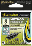 Kamatsu method feeder specialist fekete nikkel 10-es füles szakáll nélküli horog